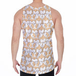 Corgi Butt Pattern Print Men's Velvet Tank Top