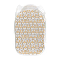 Corgi Butt Pattern Print Mesh Laundry Hamper