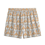 Corgi Butt Pattern Print Mesh Shorts