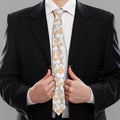 Corgi Butt Pattern Print Necktie