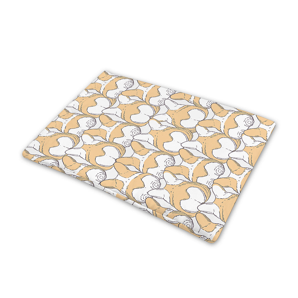 Corgi Butt Pattern Print Pet Cooling Mat Cover