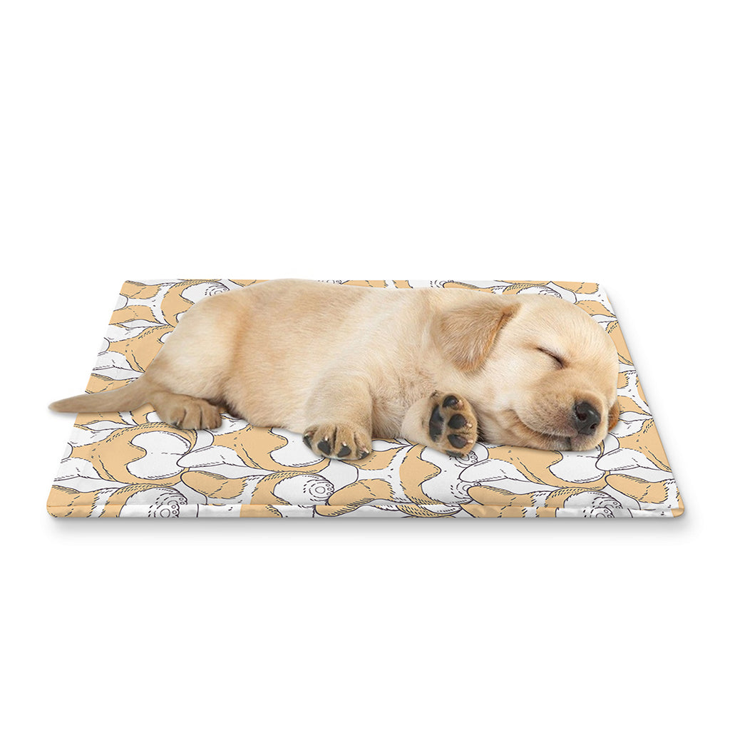 Corgi Butt Pattern Print Pet Cooling Mat Cover