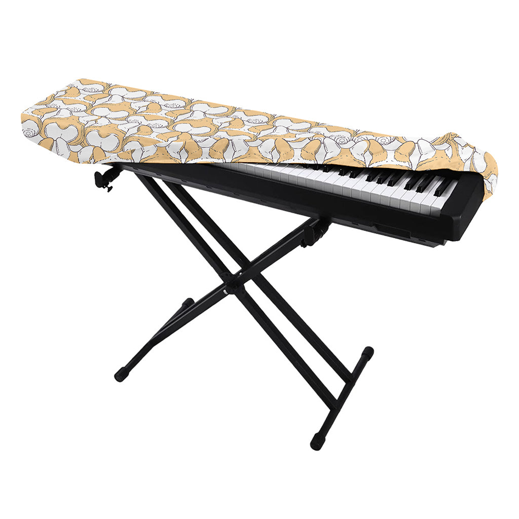 Corgi Butt Pattern Print Piano Keyboard Cover