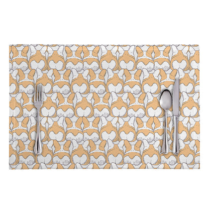 Corgi Butt Pattern Print Placemat