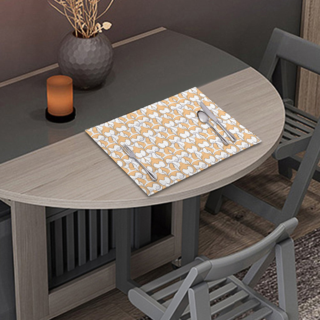 Corgi Butt Pattern Print Placemat