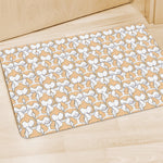 Corgi Butt Pattern Print Polyester Doormat
