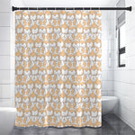 Corgi Butt Pattern Print Premium Shower Curtain