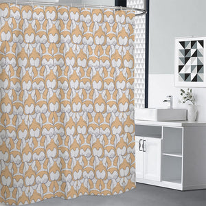 Corgi Butt Pattern Print Premium Shower Curtain