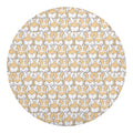 Corgi Butt Pattern Print Round Blanket