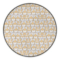 Corgi Butt Pattern Print Round Floor Mat