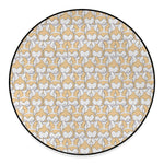 Corgi Butt Pattern Print Round Floor Mat