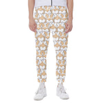 Corgi Butt Pattern Print Scuba Joggers