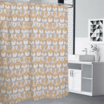 Corgi Butt Pattern Print Shower Curtain