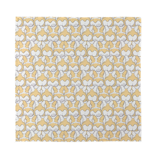 Corgi Butt Pattern Print Silk Bandana