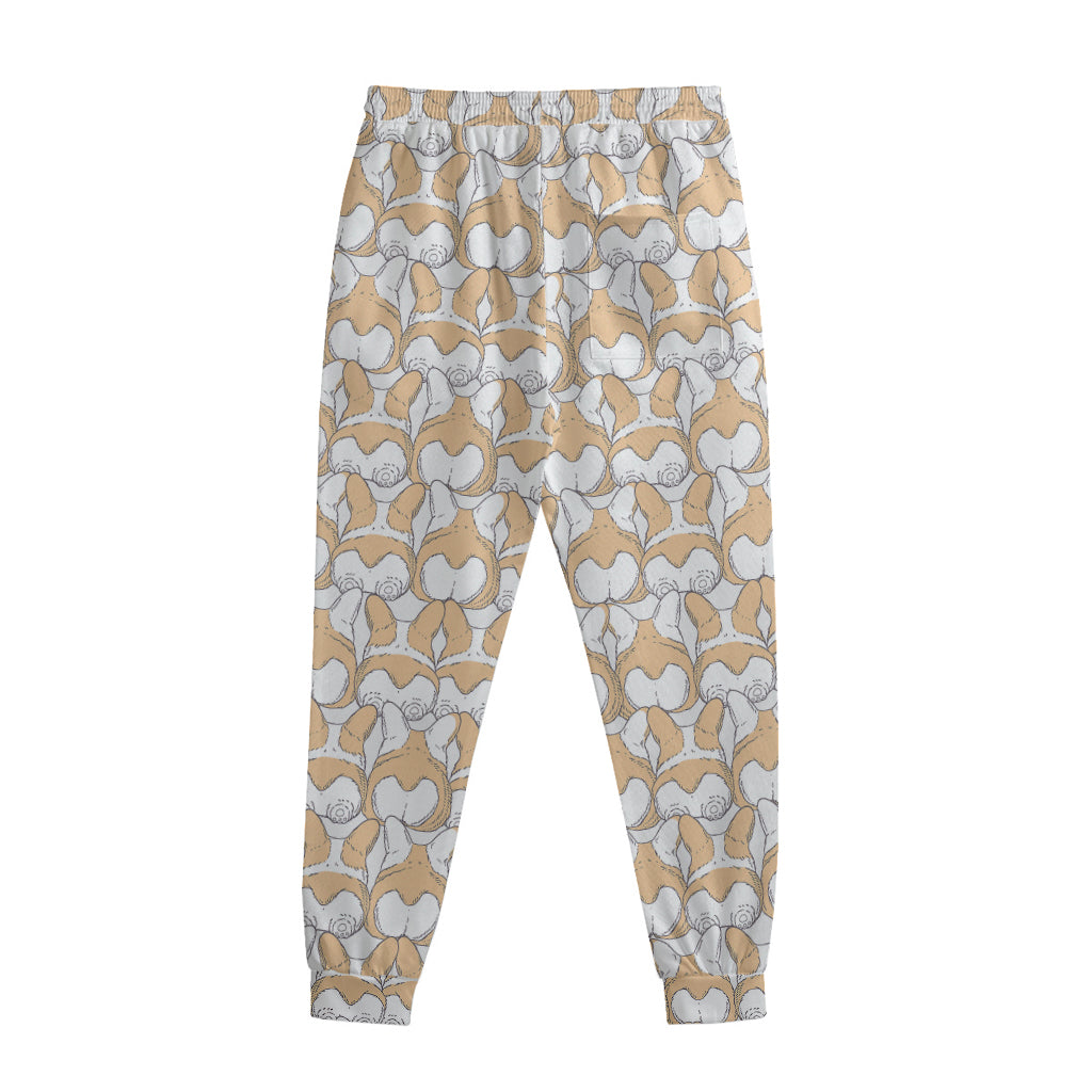 Corgi Butt Pattern Print Sweatpants