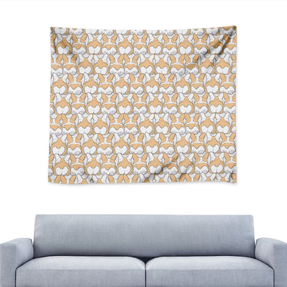 Corgi Butt Pattern Print Tapestry