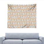 Corgi Butt Pattern Print Tapestry