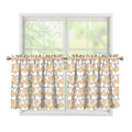 Corgi Butt Pattern Print Tier Curtains