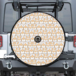 Corgi Butt Pattern Print Tire Cover With Camera Hole