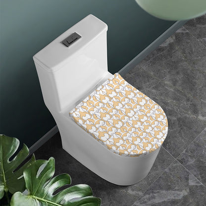 Corgi Butt Pattern Print Toilet Lid Cover