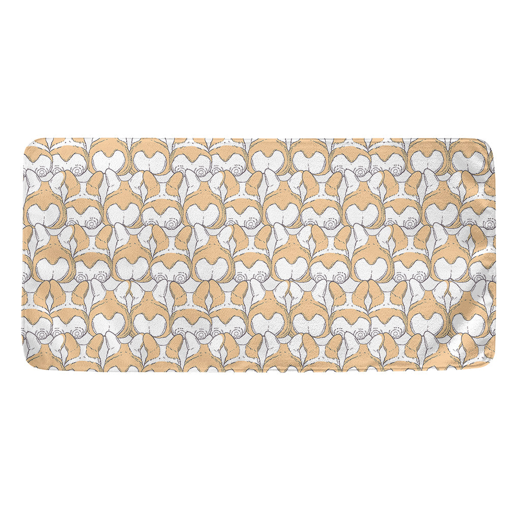 Corgi Butt Pattern Print Towel
