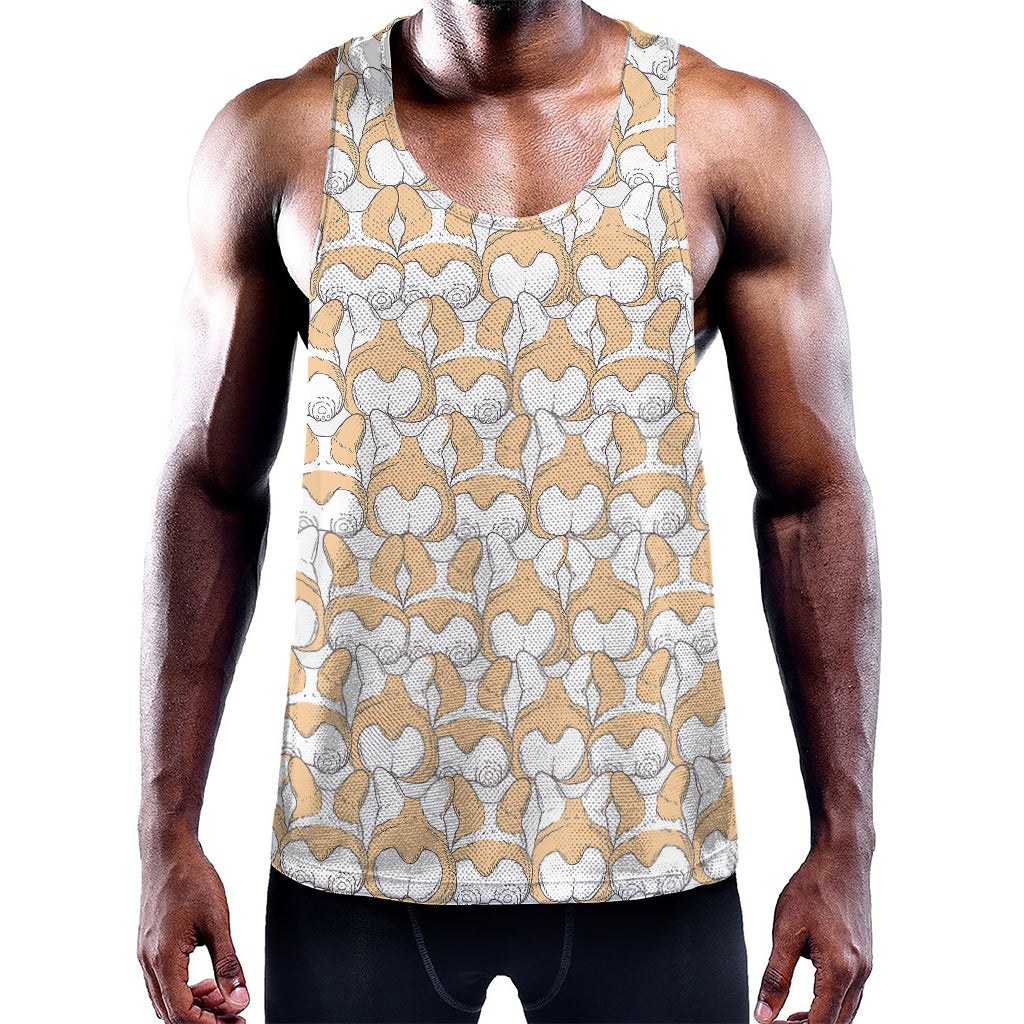 Corgi Butt Pattern Print Training Tank Top