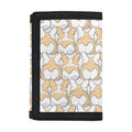 Corgi Butt Pattern Print Trifold Wallet
