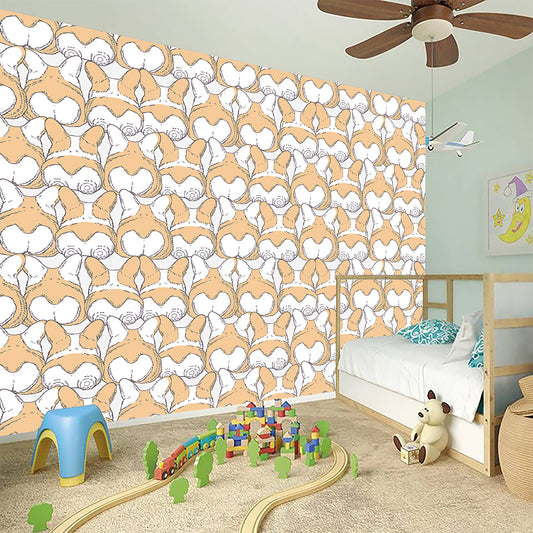 Corgi Butt Pattern Print Wall Sticker