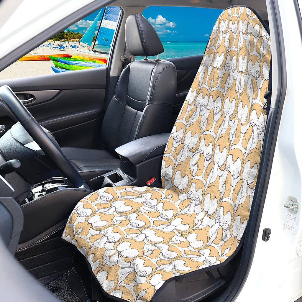 Corgi Butt Pattern Print Waterproof Car Seat Cover