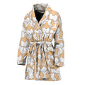 Corgi Butt Pattern Print Women's Bathrobe