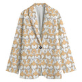 Corgi Butt Pattern Print Women's Blazer