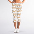 Corgi Butt Pattern Print Women's Capri Leggings