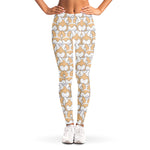 Corgi Butt Pattern Print Women's Leggings