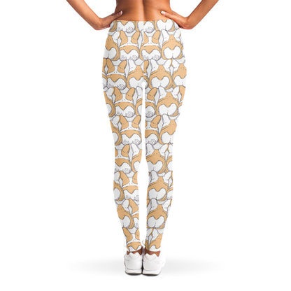 Corgi Butt Pattern Print Women's Leggings