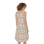 Corgi Butt Pattern Print Women's Sleeveless Dress