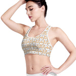 Corgi Butt Pattern Print Women's Sports Bra