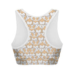 Corgi Butt Pattern Print Women's Sports Bra
