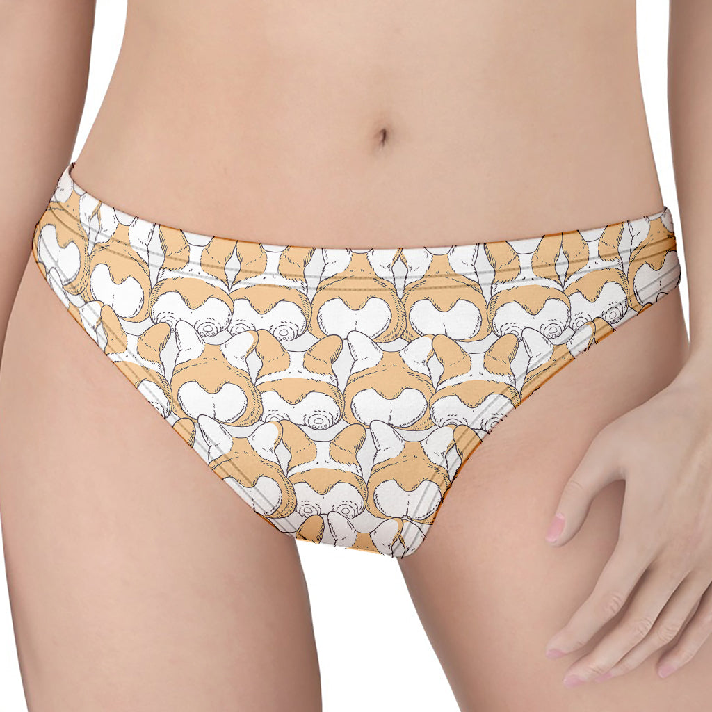 Corgi Butt Pattern Print Women's Thong