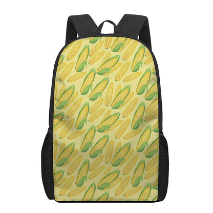 Corn Cob Pattern Print 17 Inch Backpack