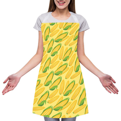 Corn Cob Pattern Print Adjustable Apron