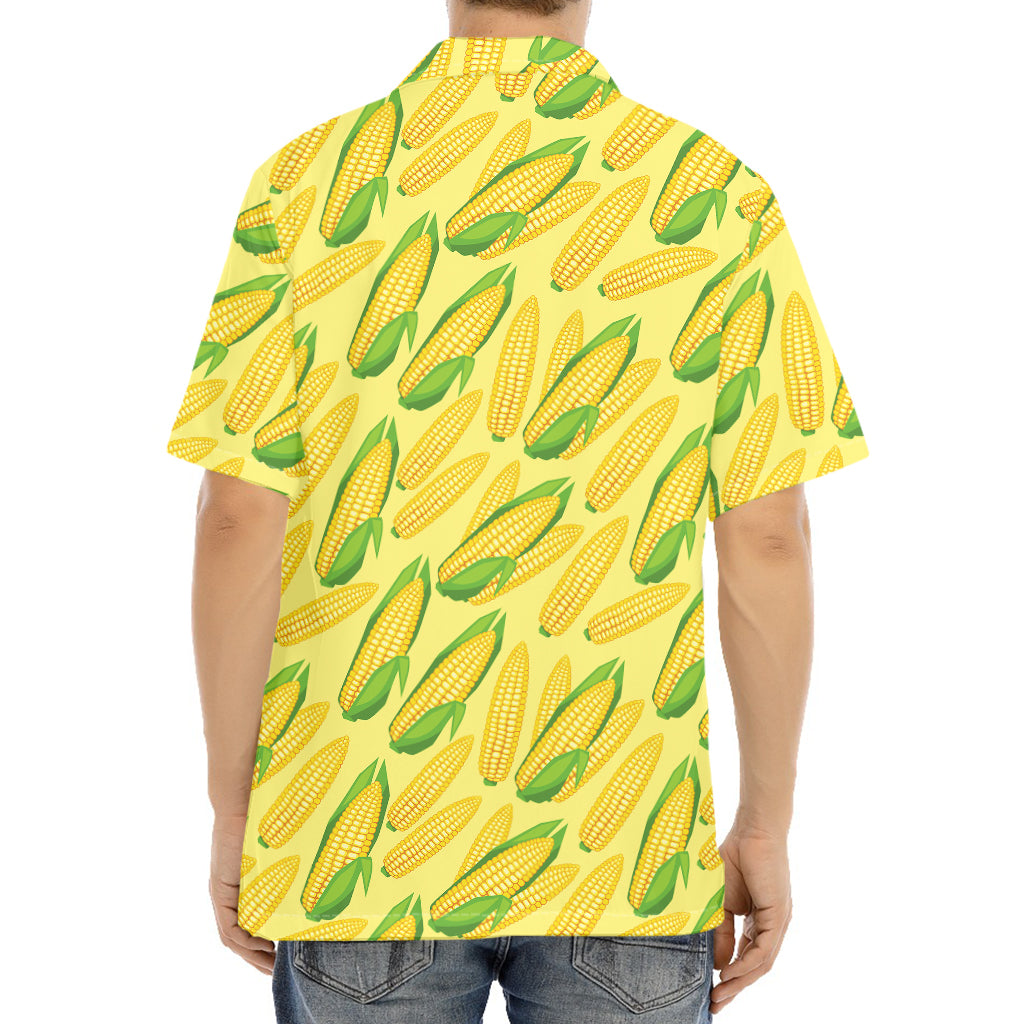 Corn Cob Pattern Print Aloha Shirt