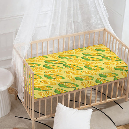 Corn Cob Pattern Print Baby Crib Sheet