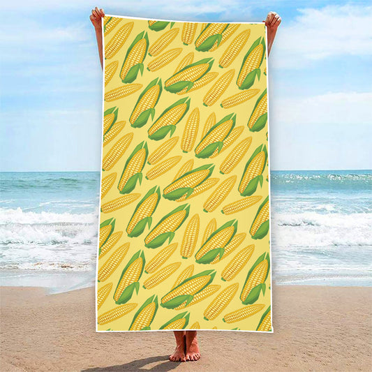 Corn Cob Pattern Print Beach Towel
