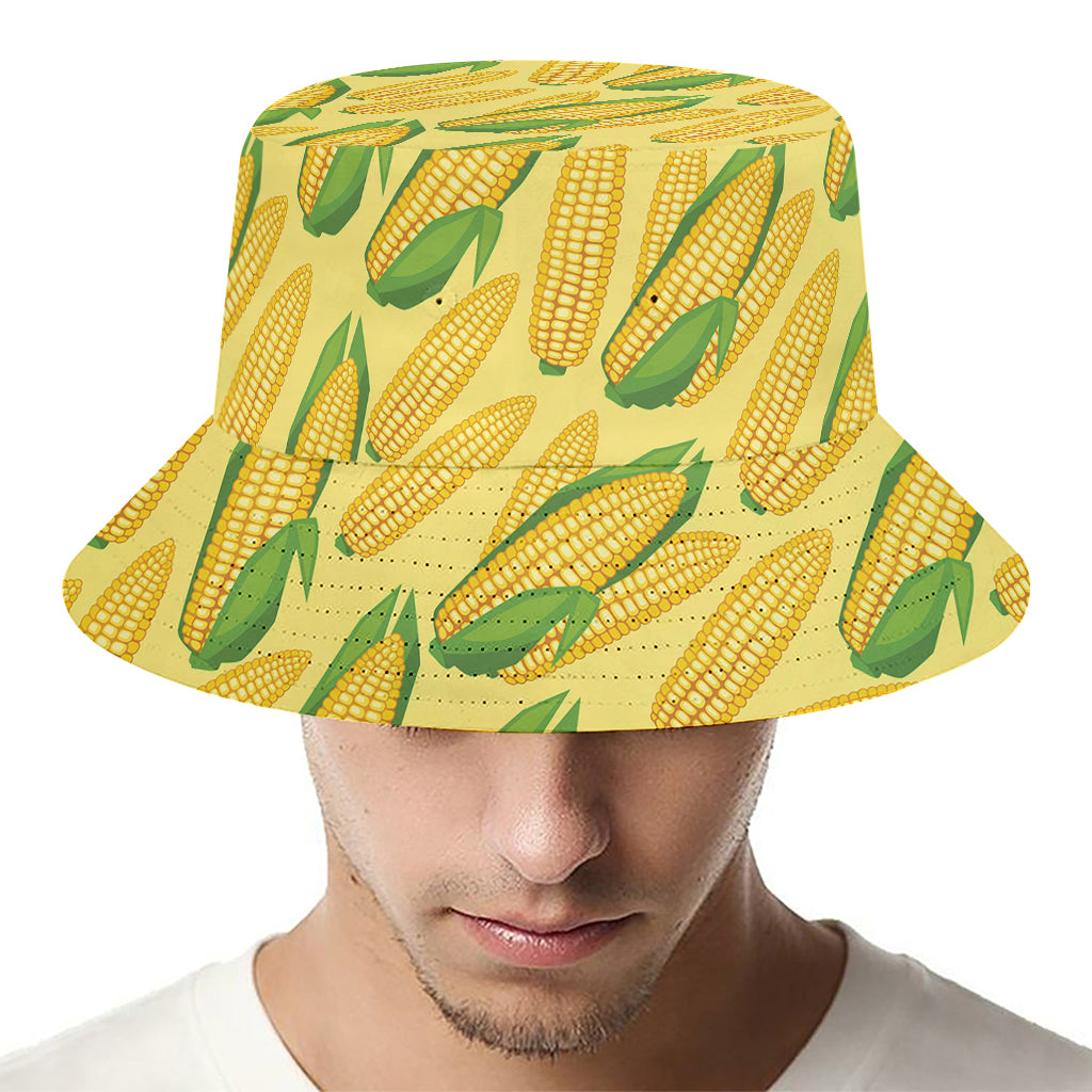 Corn Cob Pattern Print Bucket Hat