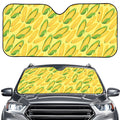 Corn Cob Pattern Print Car Windshield Sun Shade