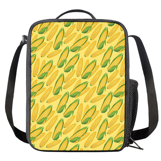 Corn Cob Pattern Print Crossbody Lunch Bag