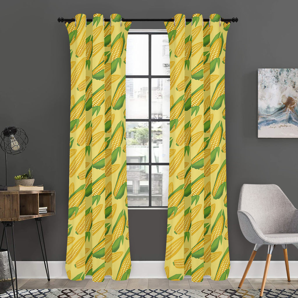 Corn Cob Pattern Print Curtain