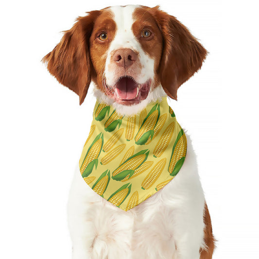 Corn Cob Pattern Print Dog Bandana