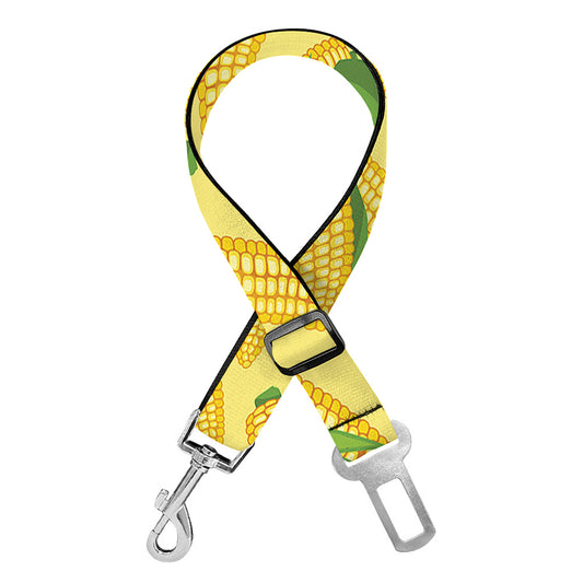 Corn Cob Pattern Print Dog Seat Belt