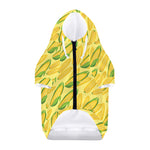 Corn Cob Pattern Print Dog Zip Up Hoodie